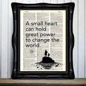 Inspired by Lotr Fantasy Quote Dictionary Art Print Upcycled Vintage Wall Decor